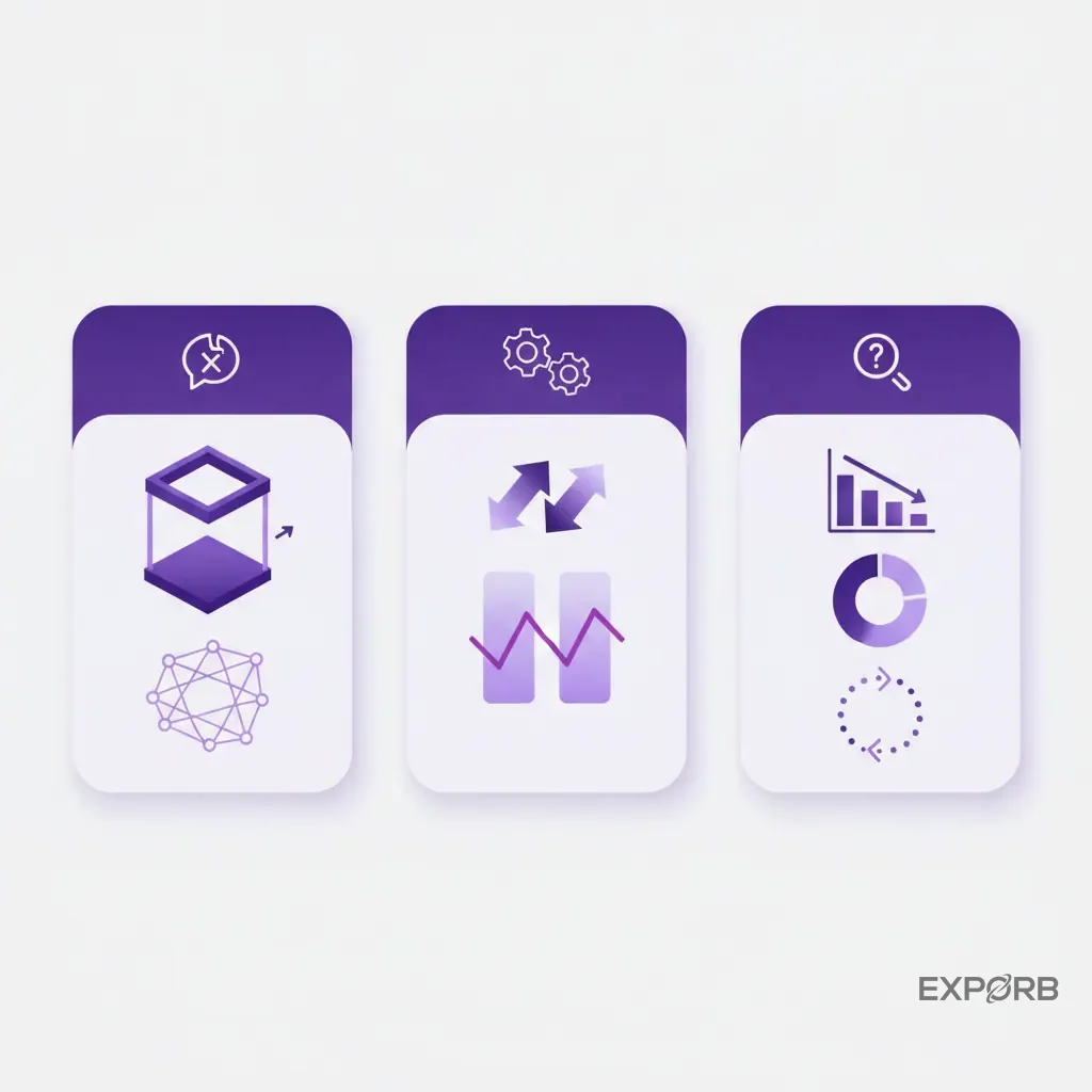 Icon-based visual highlighting three common mistakes: booth over strategy, misaligned goals, and no post-event analysis.