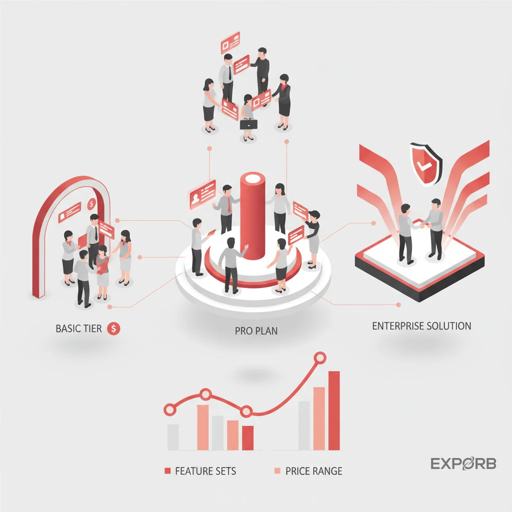 Um estande moderno de feira de negócios com QR codes e pontos de toque NFC para compartilhamento de cartão de visita digital