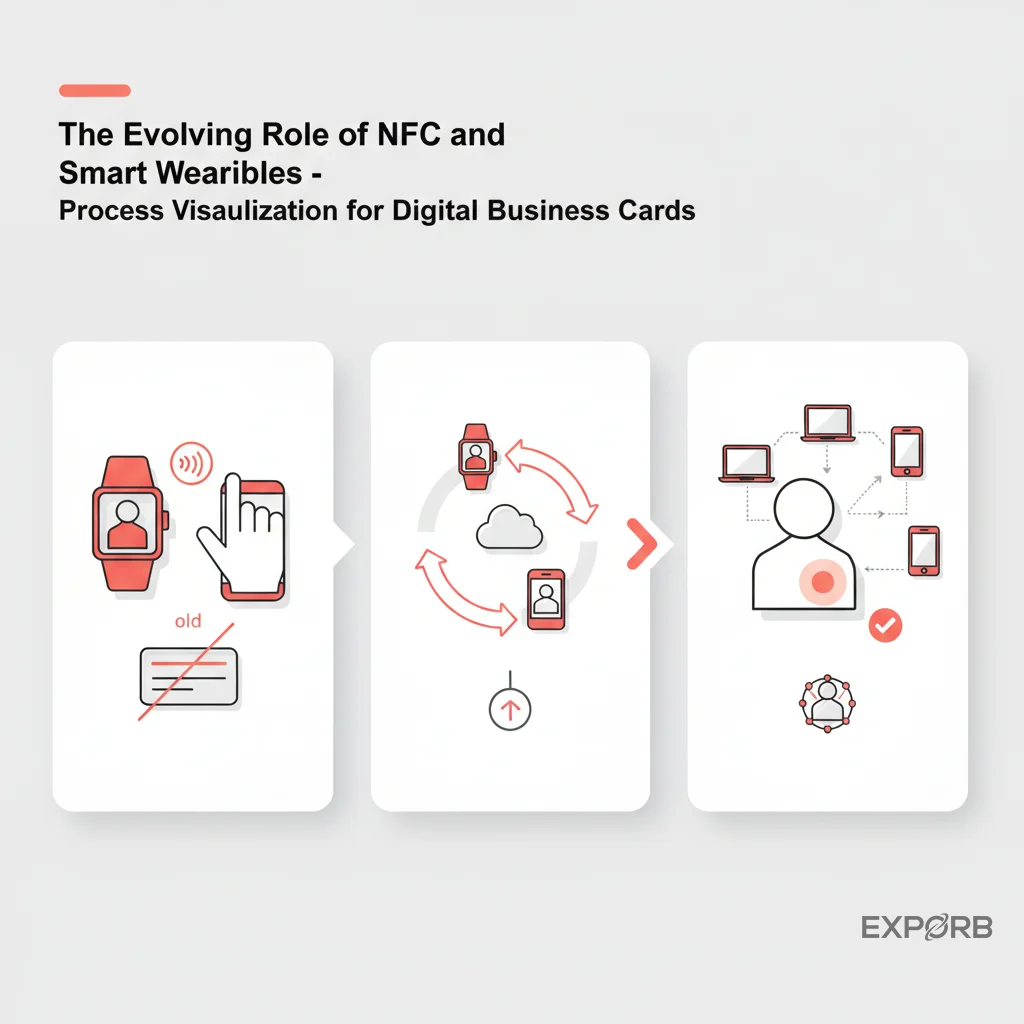 Die sich entwickelnde Rolle von NFC und intelligenten Wearables – Prozessvisualisierung für digitale Visitenkarten