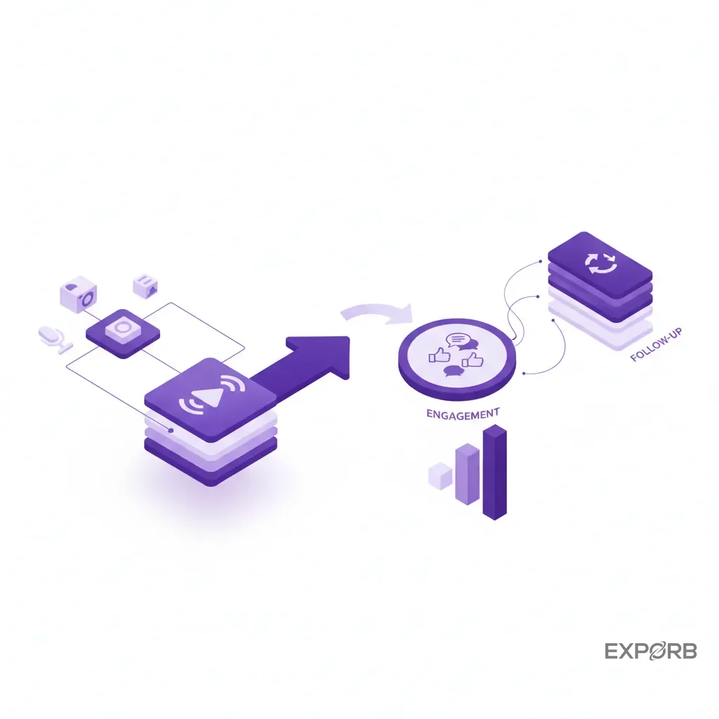 Illustration of a lean toolkit for small teams, featuring accessible tools for streaming, engagement, and follow-up