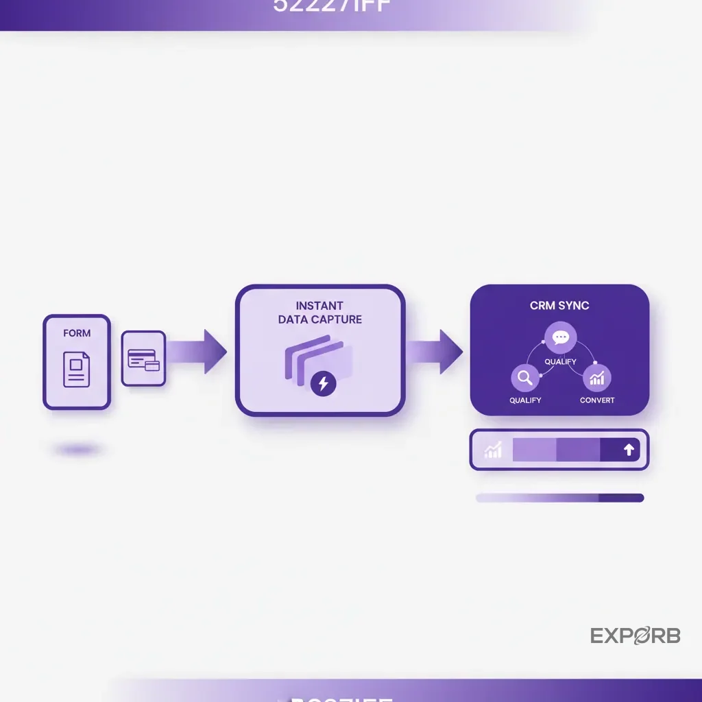 Flow diagram of instant data capture to CRM sync
