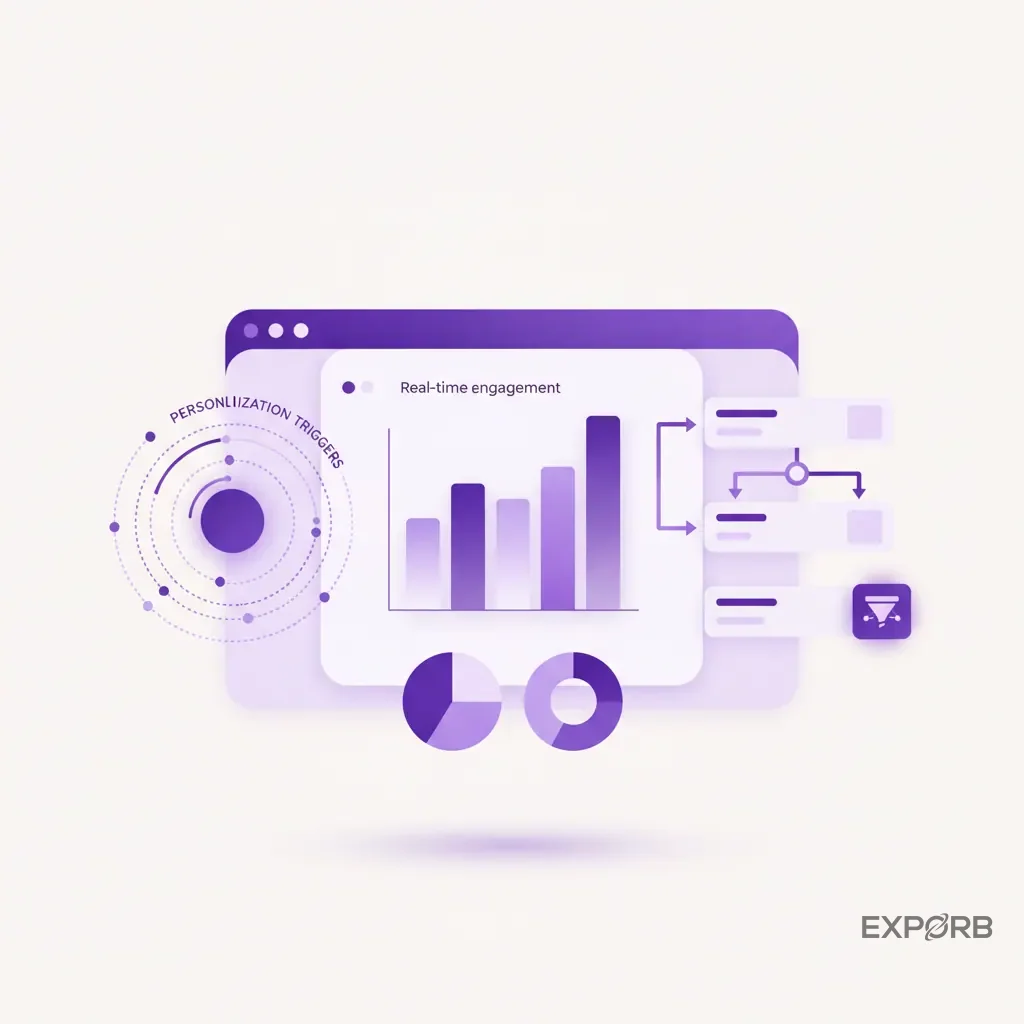 Dashboard interface showing real-time attendee engagement metrics and personalization triggers.