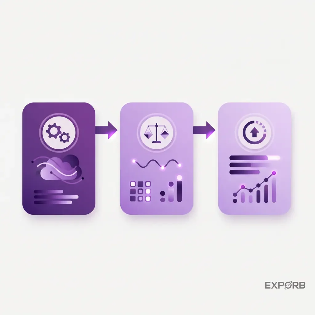 Three-step process flow diagram: 1. Define ICP with Sales, 2. Assign Point Values, 3. Set Scoring Thresholds