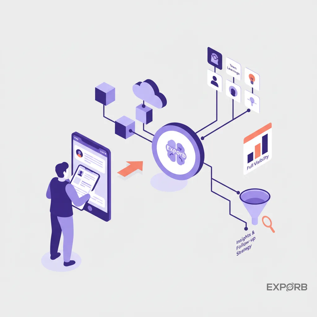 Exhibitor using a mobile app to capture detailed lead information at a trade show